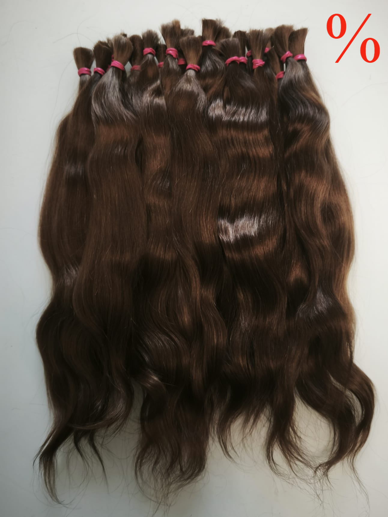 Dark Chestnut 17-20cm straight/slightly wavy